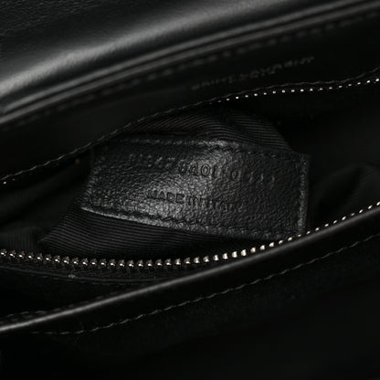 Saint Laurent Calfskin Y Quilted Monogram Toy Loulou Crossbody Bag Black 7 of 10