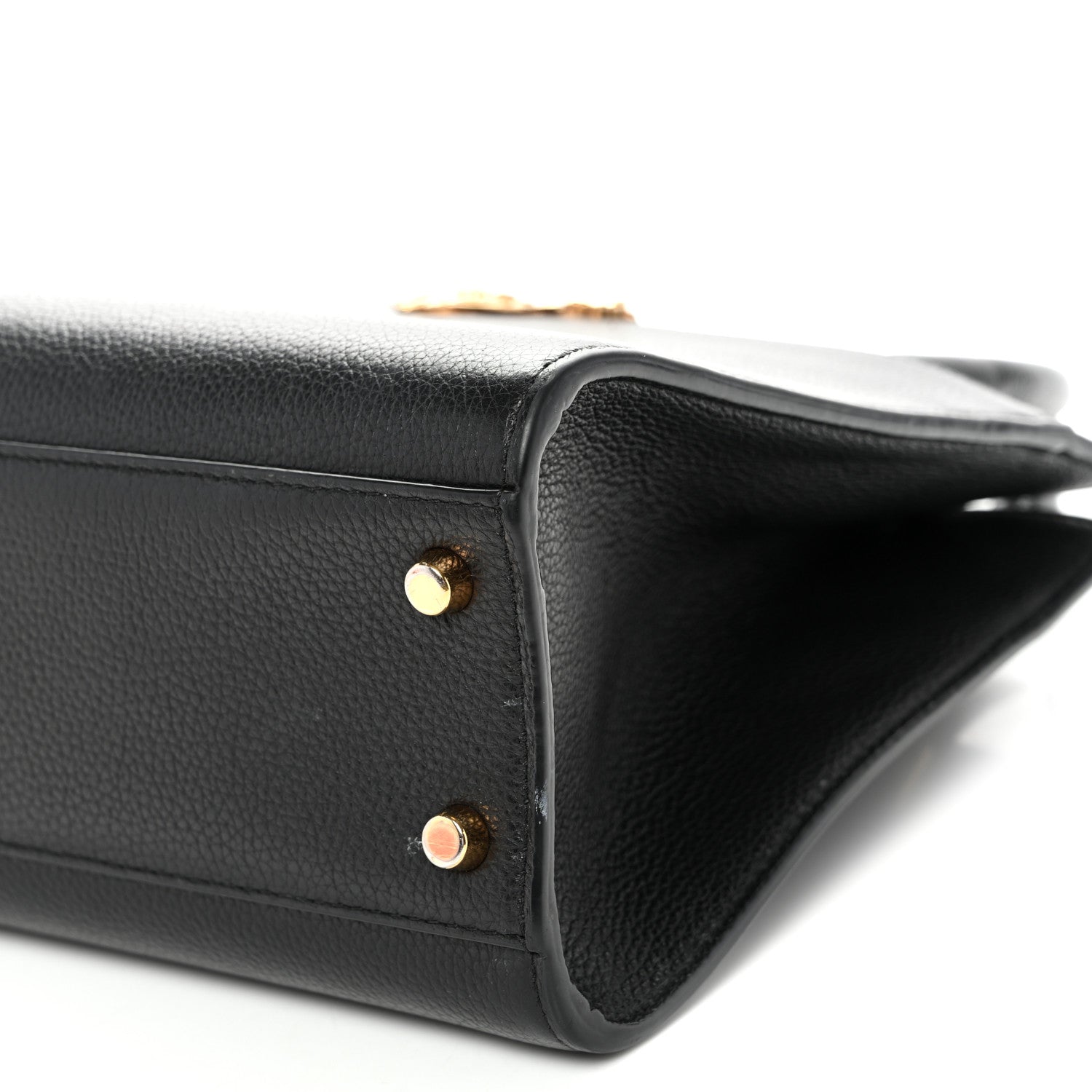 Versace Grainy Calfskin Virtus Top Handle Tote Black 9 of 9