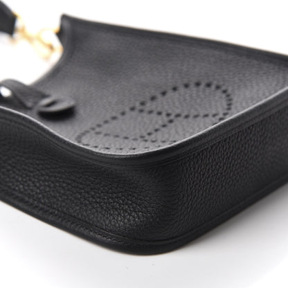 Hermes Taurillon Clemence Evelyne TPM Black 6 of 11