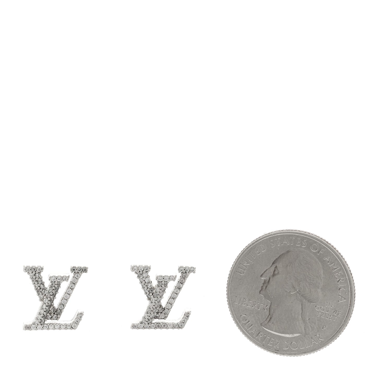 Crystal LV Iconic Earrings Silver