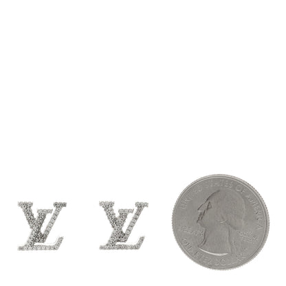 Louis Vuitton Crystal LV Iconic Earrings Silver 2 of 5