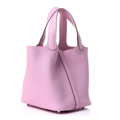 Hermes Taurillon Clemence Picotin Lock 18 PM Mauve Sylvestre 3 of 12