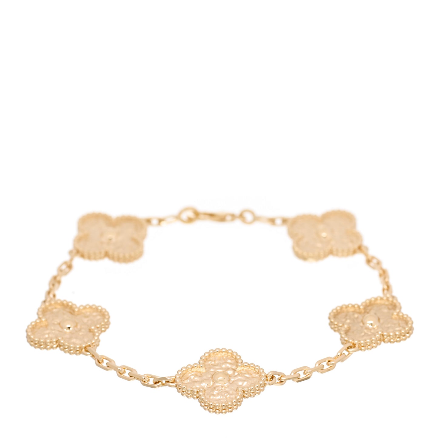 18K Yellow Gold 5 Motifs Vintage Alhambra Bracelet