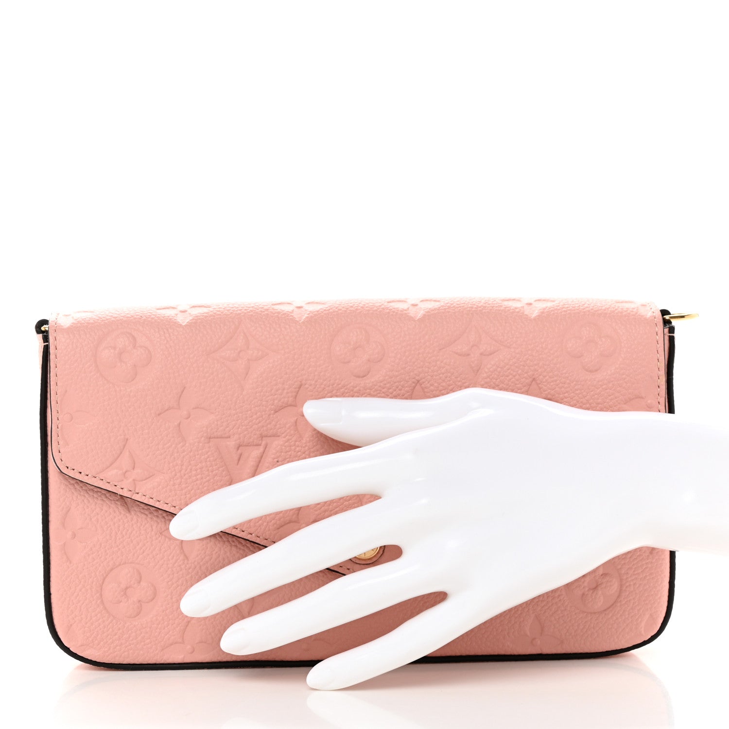Louis Vuitton Empreinte Pochette Felicie Chain Wallet Rose Poudre 2 of 8