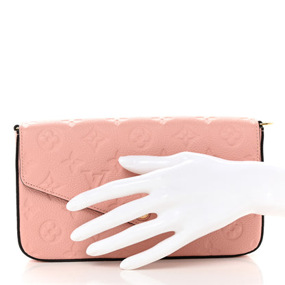 Louis Vuitton Empreinte Pochette Felicie Chain Wallet Rose Poudre 2 of 8