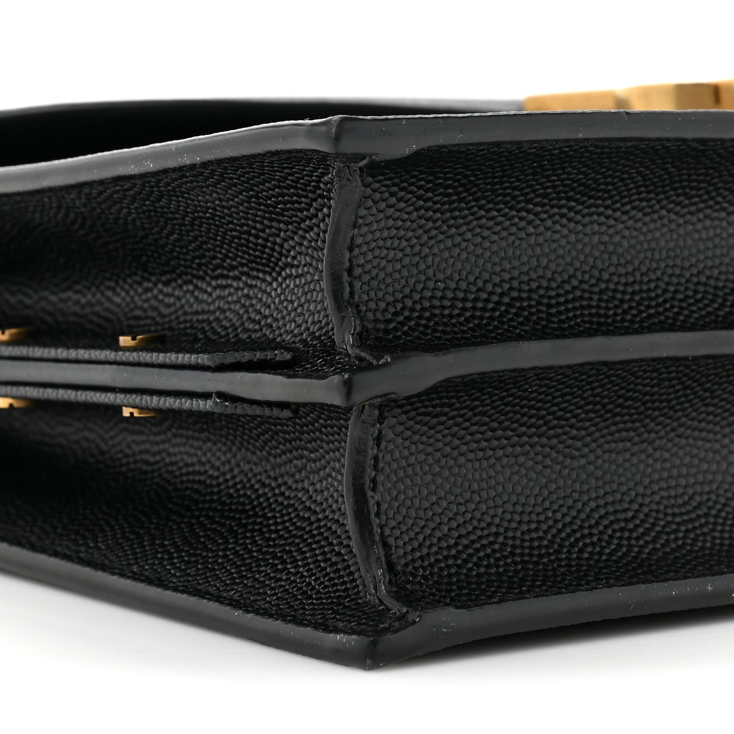 Grain De Poudre Monogram Cassandra Clasp Bag Black