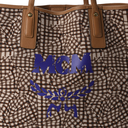 MCM Visetos Large Liz Reversible Shopper Tote Cognac 16 of 16