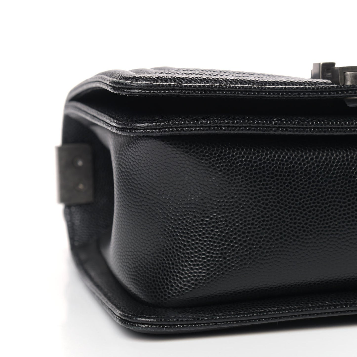Caviar Quilted Small Boy Flap Black