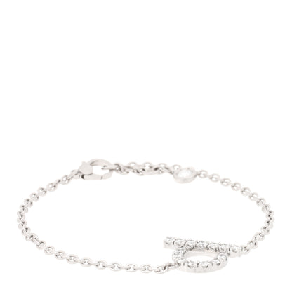 Hermes 18K White Gold Diamond Finesse Bracelet SH 1 of 3