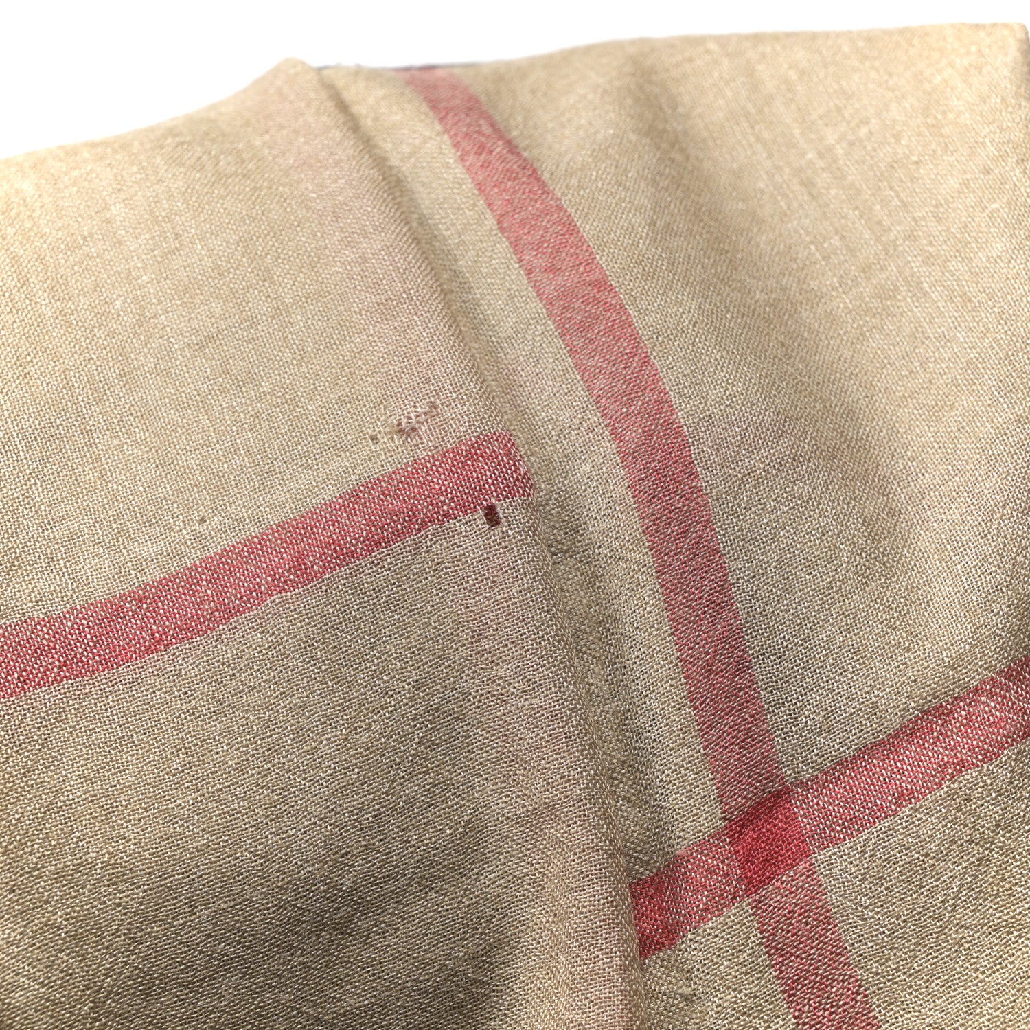 Burberry Wool Silk Gauze Giant Check Lightweight Scarf Camel 5 of 5