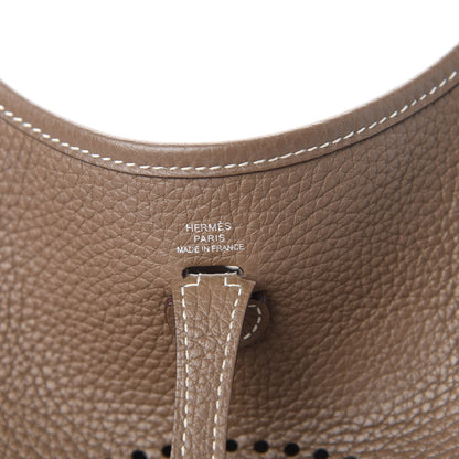 Hermes Taurillon Clemence Amazone Evelyne TPM Etoupe Bleu Indigo 6 of 11