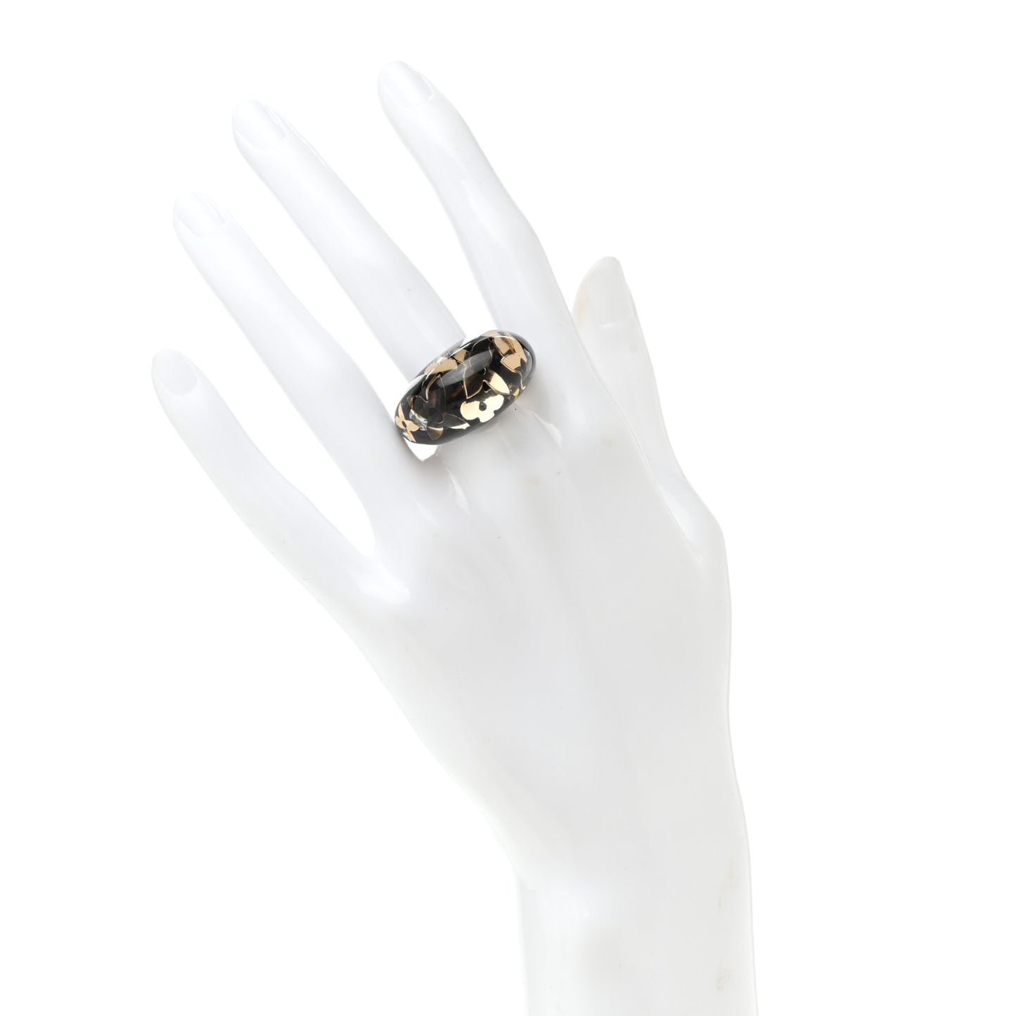 Resin Swarovski Crystal Inclusion 5.5 Ring 50 5.5 Black