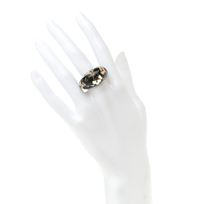 Louis Vuitton Resin Swarovski Crystal Inclusion 5.5 Ring 50 5.5 Black 2 of 3
