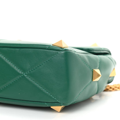 Valentino Garavani Nappa Large Roman Stud Shoulder Bag Jungle 8 of 8