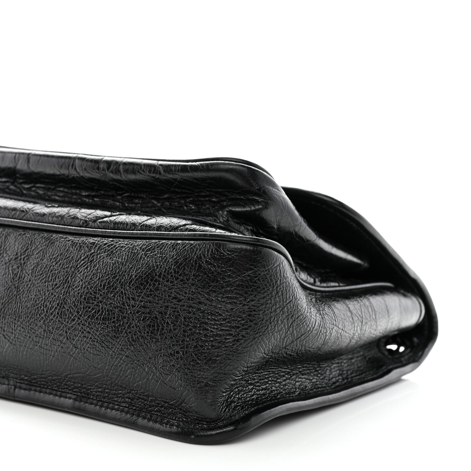Saint Laurent Crinkled Calfskin Matelasse Monogram Medium Niki Chain Satchel Black 10 of 10