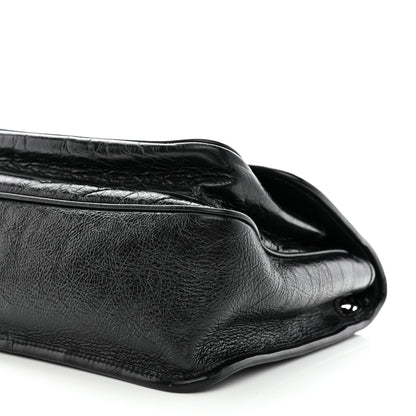 Saint Laurent Crinkled Calfskin Matelasse Monogram Medium Niki Chain Satchel Black 10 of 10