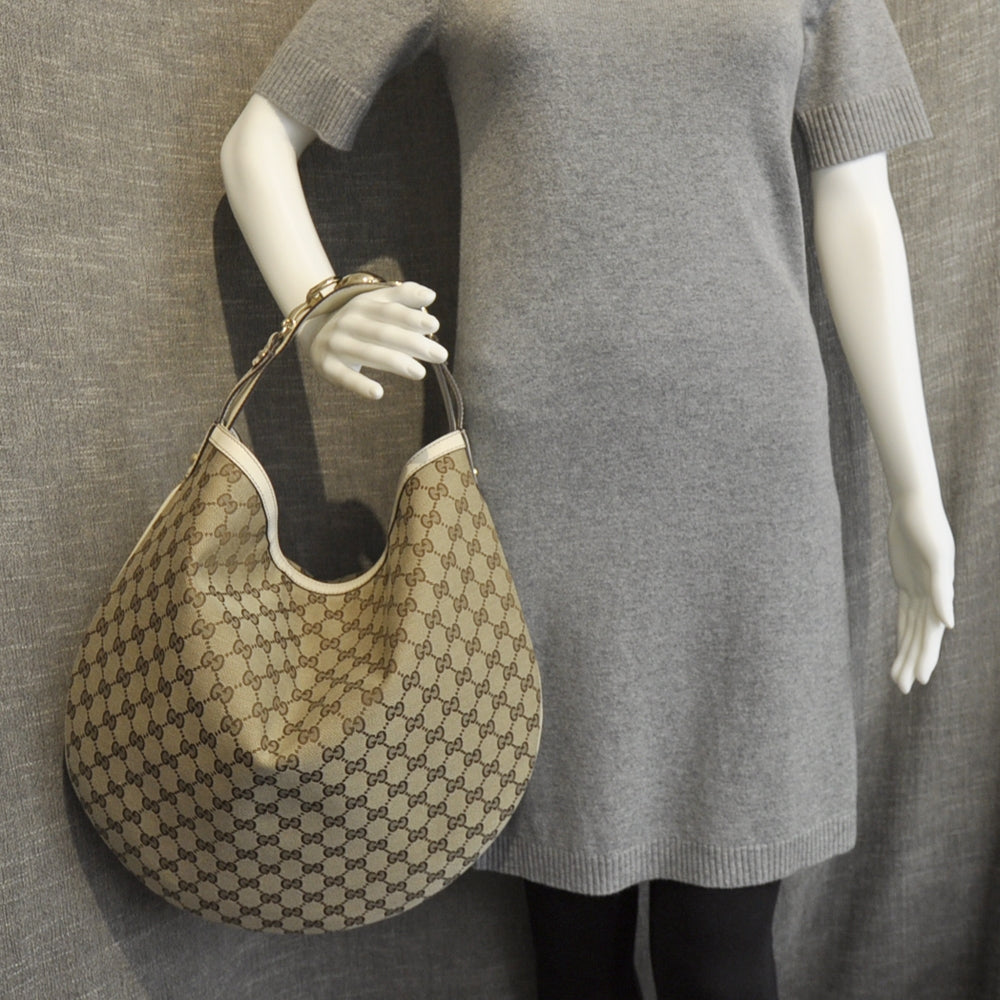 Monogram Wave Hobo Ivory