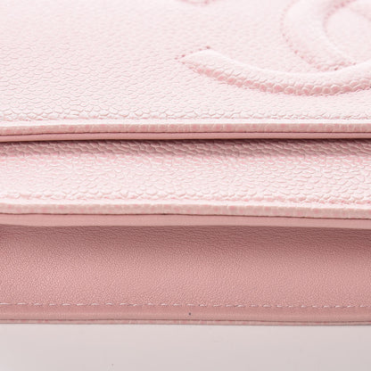 Chanel Caviar Timeless CC Wallet On Chain WOC Pink 12 of 13
