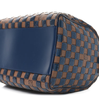 Louis Vuitton Damier Paillettes Speedy 30 Blue 9 of 9