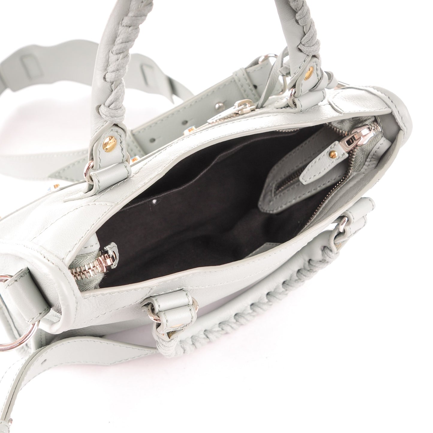 Veau Amp Plate Silver Hardware Mini City Vert Tilleul