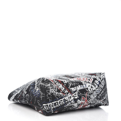 Burberry Coated Canvas Mega Check Sketchbook Medium Reversible Doodle Tote Black 4 of 10