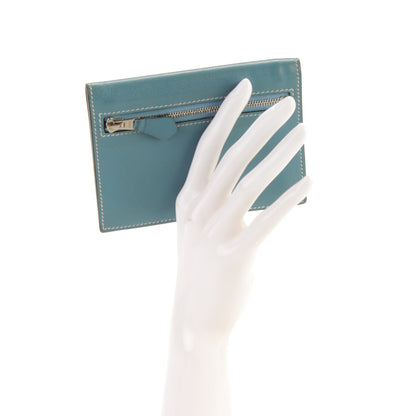 Hermes Swift Zip Zap Bi-Fold Wallet Blue Jean 2 of 9