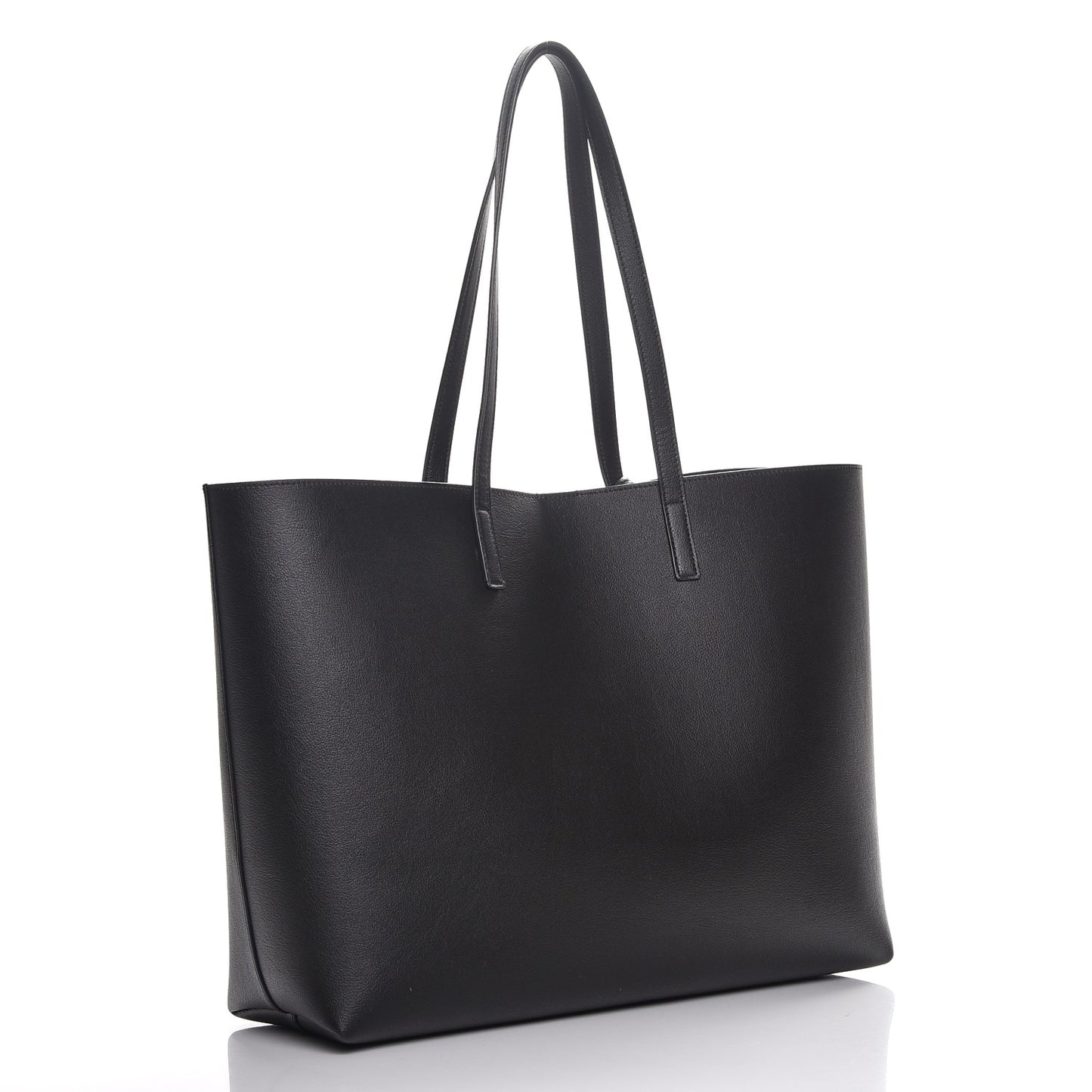 Calfskin Large Shopping Tote Black Red