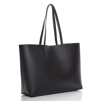 Saint Laurent Calfskin Large Shopping Tote Black Red 3 of 9
