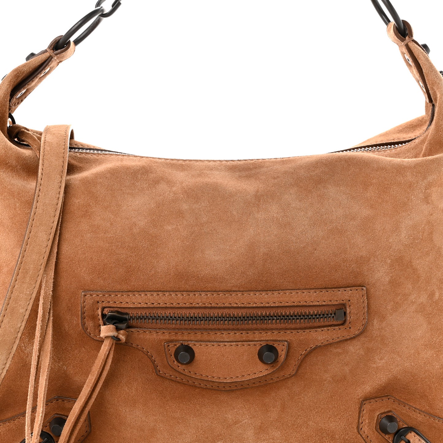 Suede Classic Hardware Small Le City Hobo Bag Camel