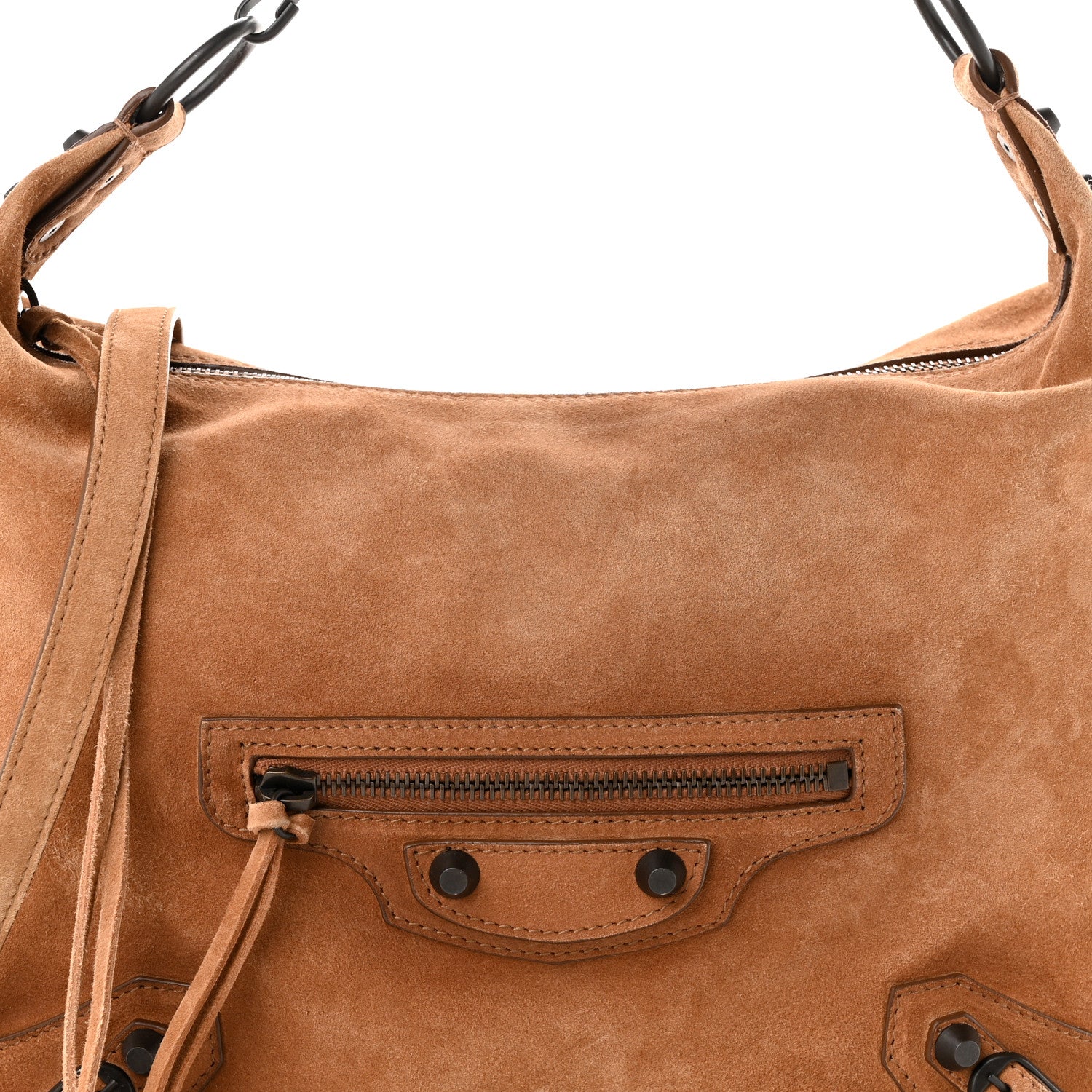 Balenciaga Suede Classic Hardware Small Le City Hobo Bag Camel 8 of 10