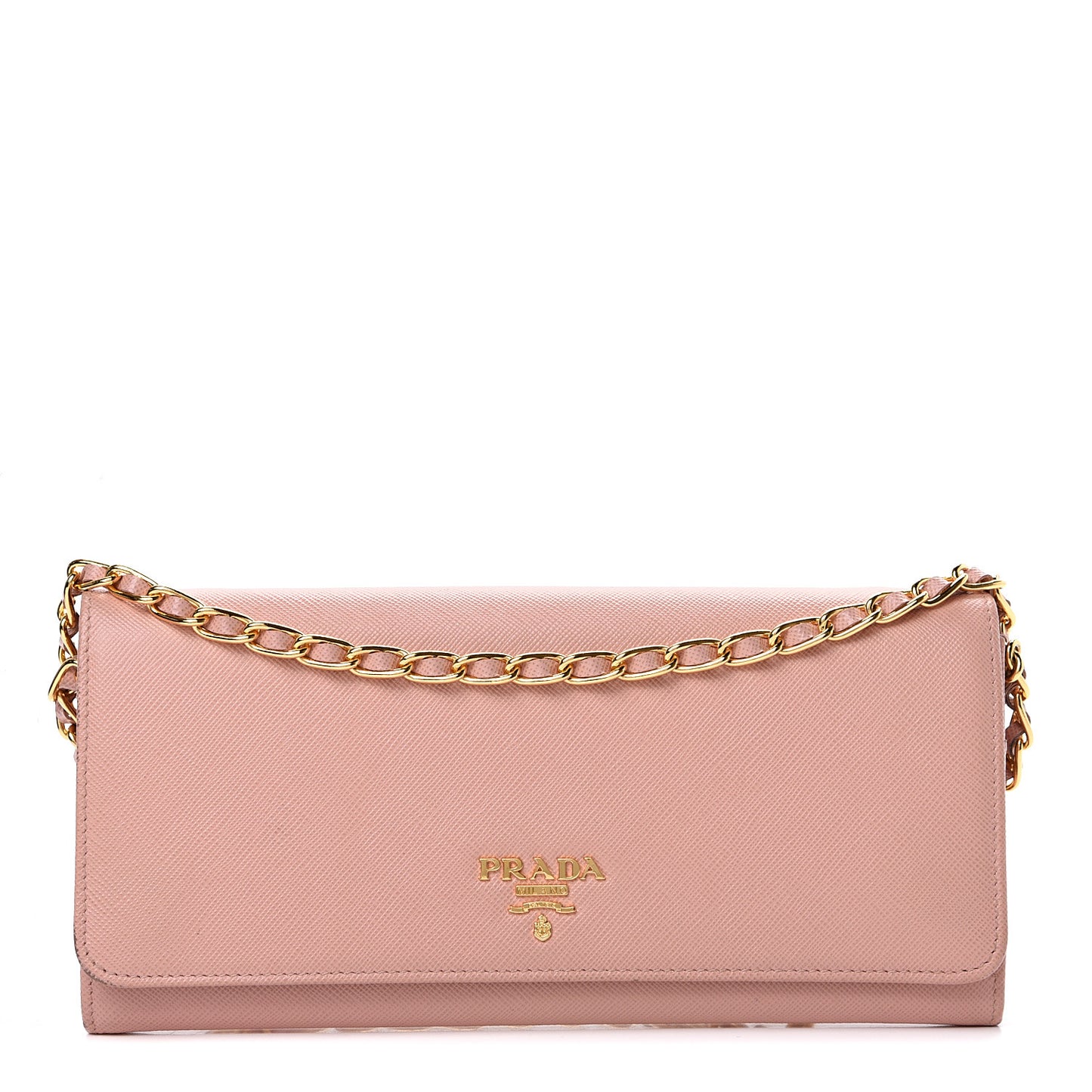 Saffiano Metal Large Chain Wallet Orchidea