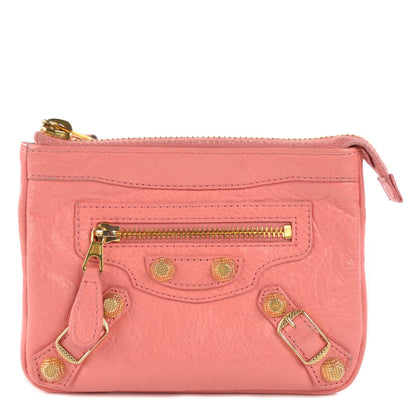Balenciaga Agneau Giant 12 Gold Hardware M Porte-Monnaie Coin Purse Rose Azalee 1 of 9