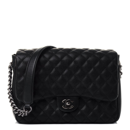 Chanel Caviar Quilted Medium Rock In Rome Single Flap Black 1 of 4