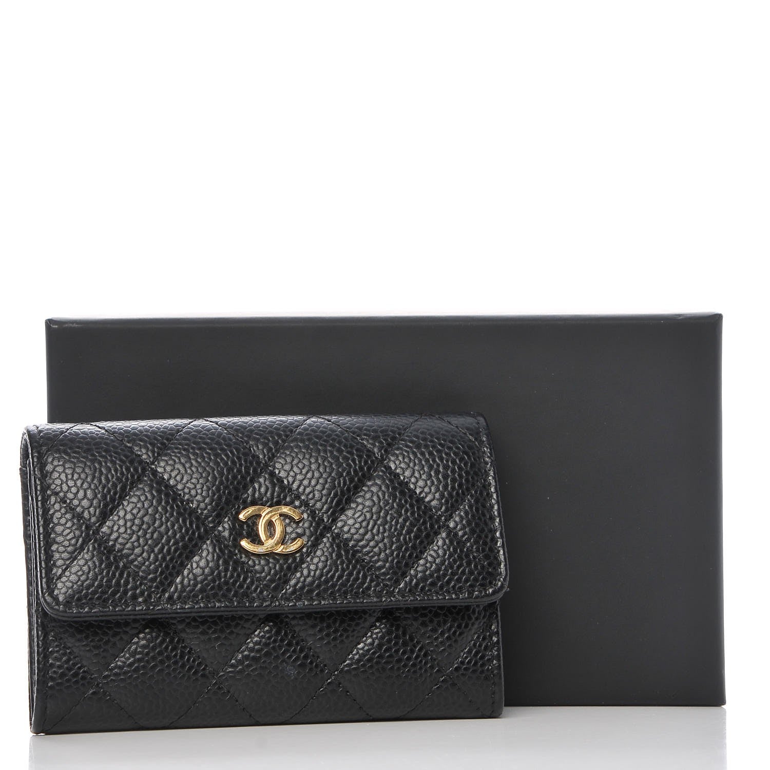 Chanel Caviar Quilted Flap Card Holder Black 9 of 9