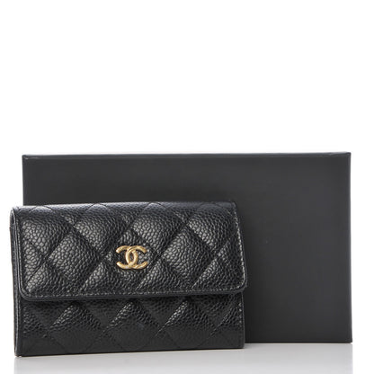 Chanel Caviar Quilted Flap Card Holder Black 9 of 9