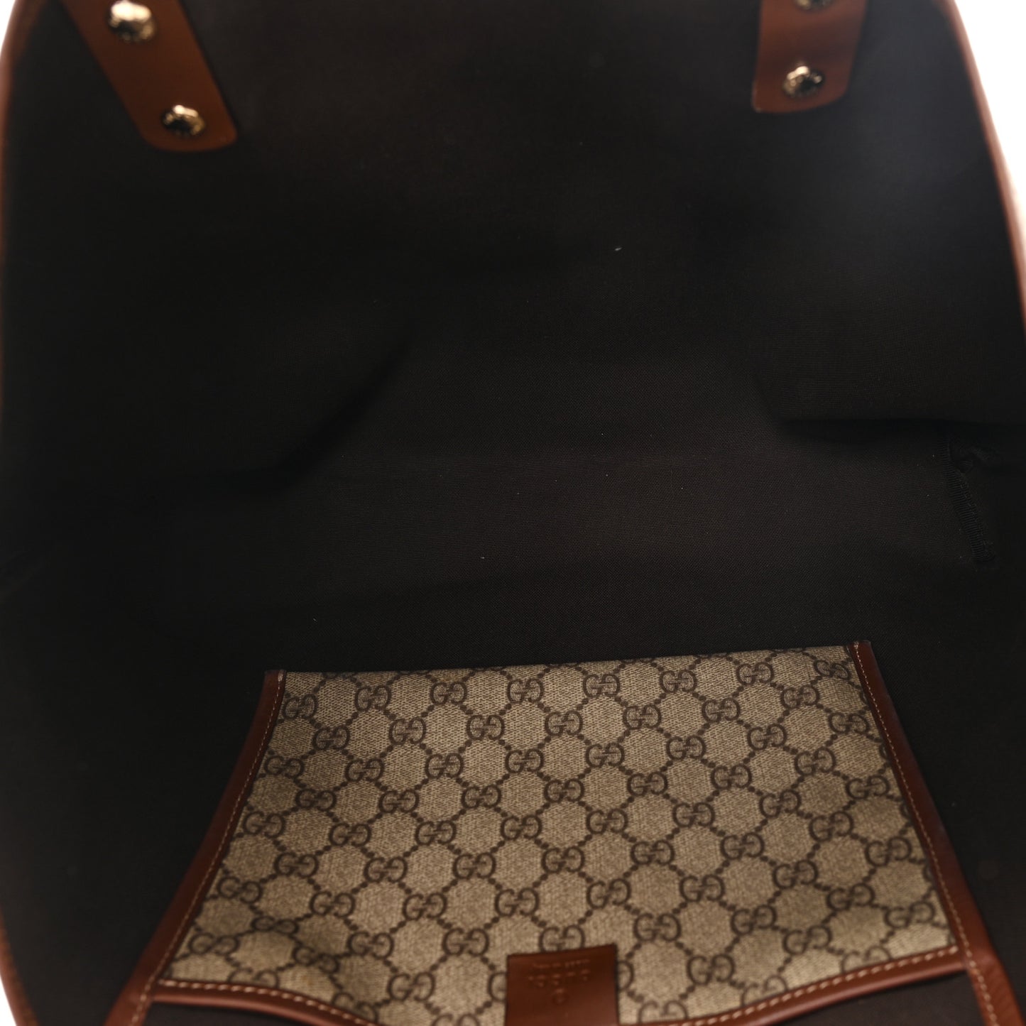 GG Plus Monogram Medium Signature Web Loop Tote Light Brown