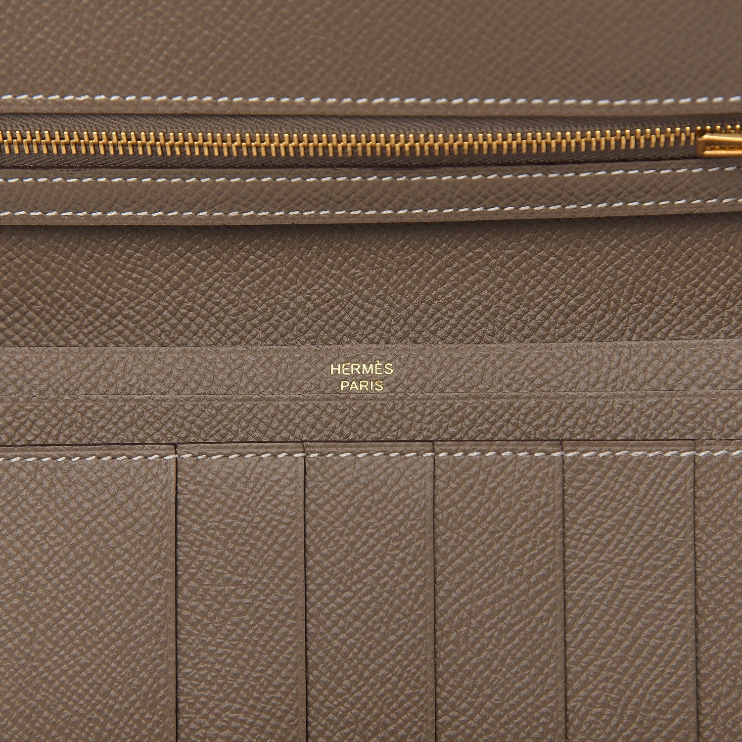 Hermes Epsom Bearn Gusset Wallet Etoupe 5 of 7