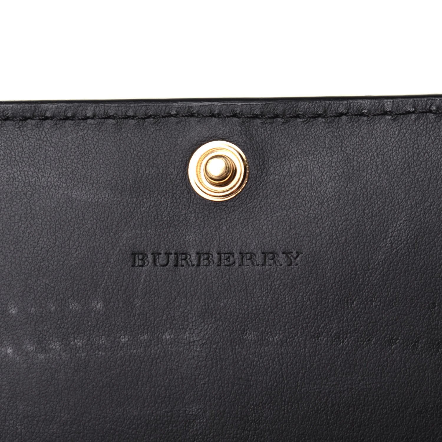 Burberry Grain Calfskin Continental Flap Wallet Black 6 of 11