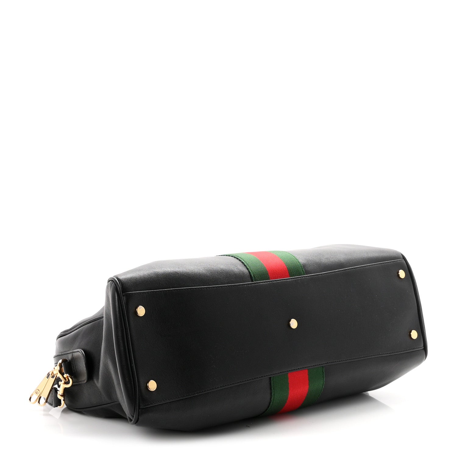 Gucci Calfskin Web Large Borsetto Boston Black 4 of 10