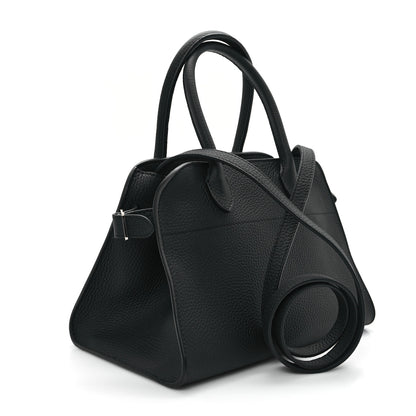 The Row Grained Calfskin Soft Margaux 10 Bag Black 2 of 9