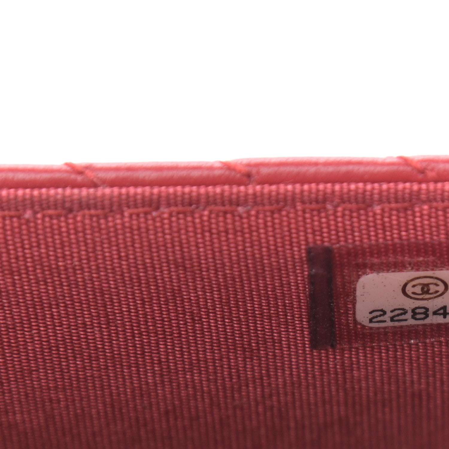 Chanel Lambskin Chevron Quilted Boy Wallet On Chain WOC Red 8 of 13