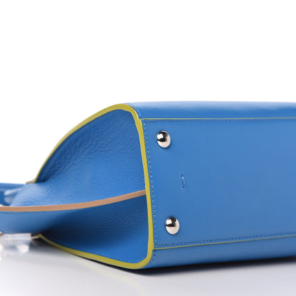 Fendi Vitello Dolce Mini 3jours Tote Blue Royal 6 of 10