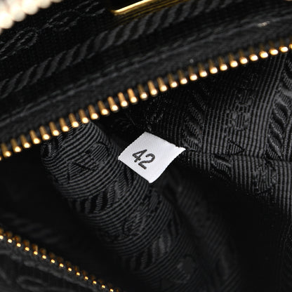Prada Vitello Daino Pochette Bag Black 7 of 12