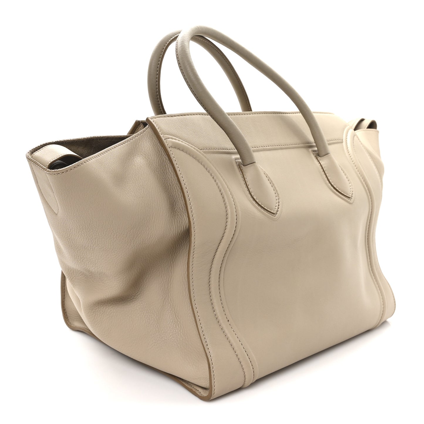 Supple Calfskin Large Phantom Luggage Dune