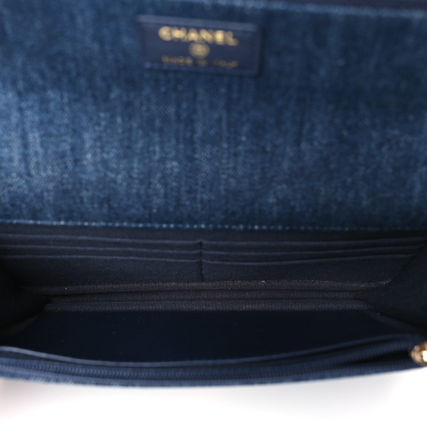 Chanel Denim Quilted Chanel 19 Wallet On Chain WOC Blue 6 of 11