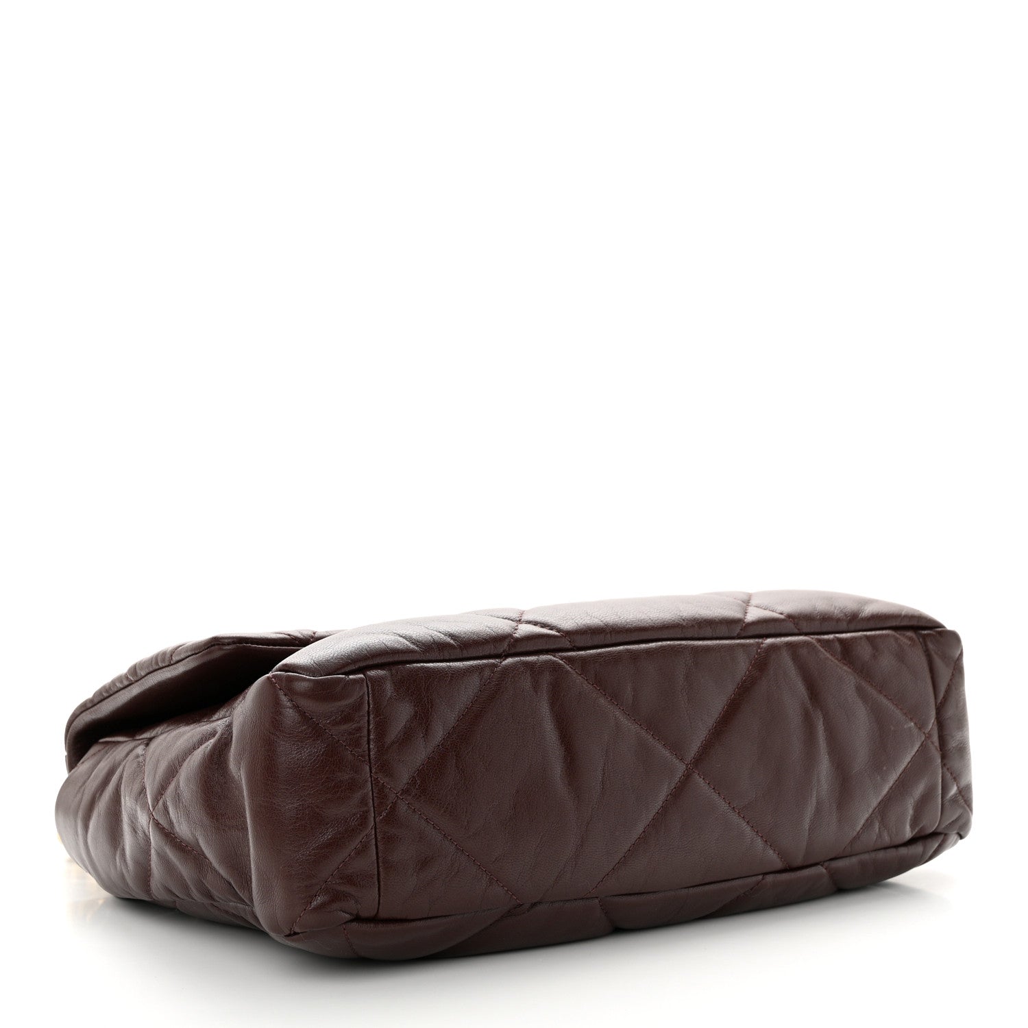 Chanel Goatskin Quilted Large Chanel 19 Flap Brown 4 of 11