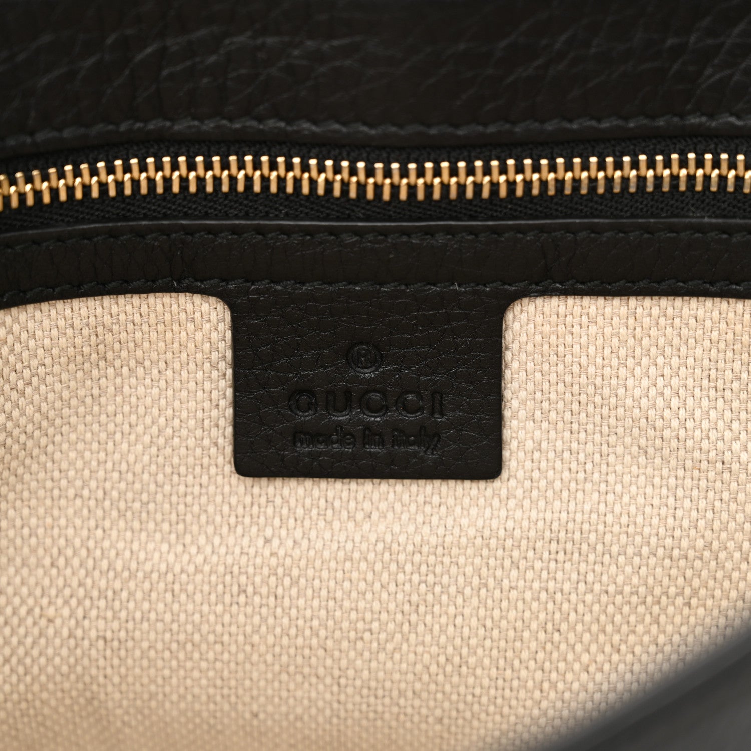 Gucci Pebbled Calfskin Medium Soho Flap Crossbody Black 6 of 12