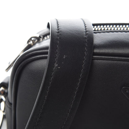 Prada City Calfskin Racing Logo Camera Bag Black Fuxia 11 of 11
