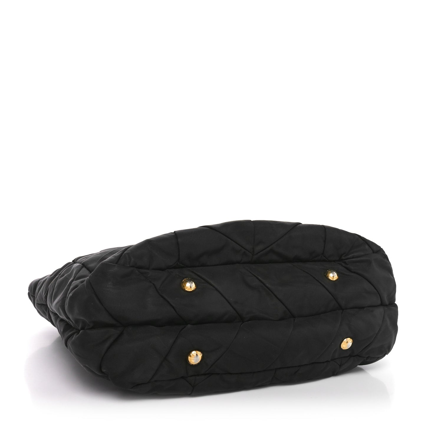 Tessuto Nylon Chevron Quilted Tote Black