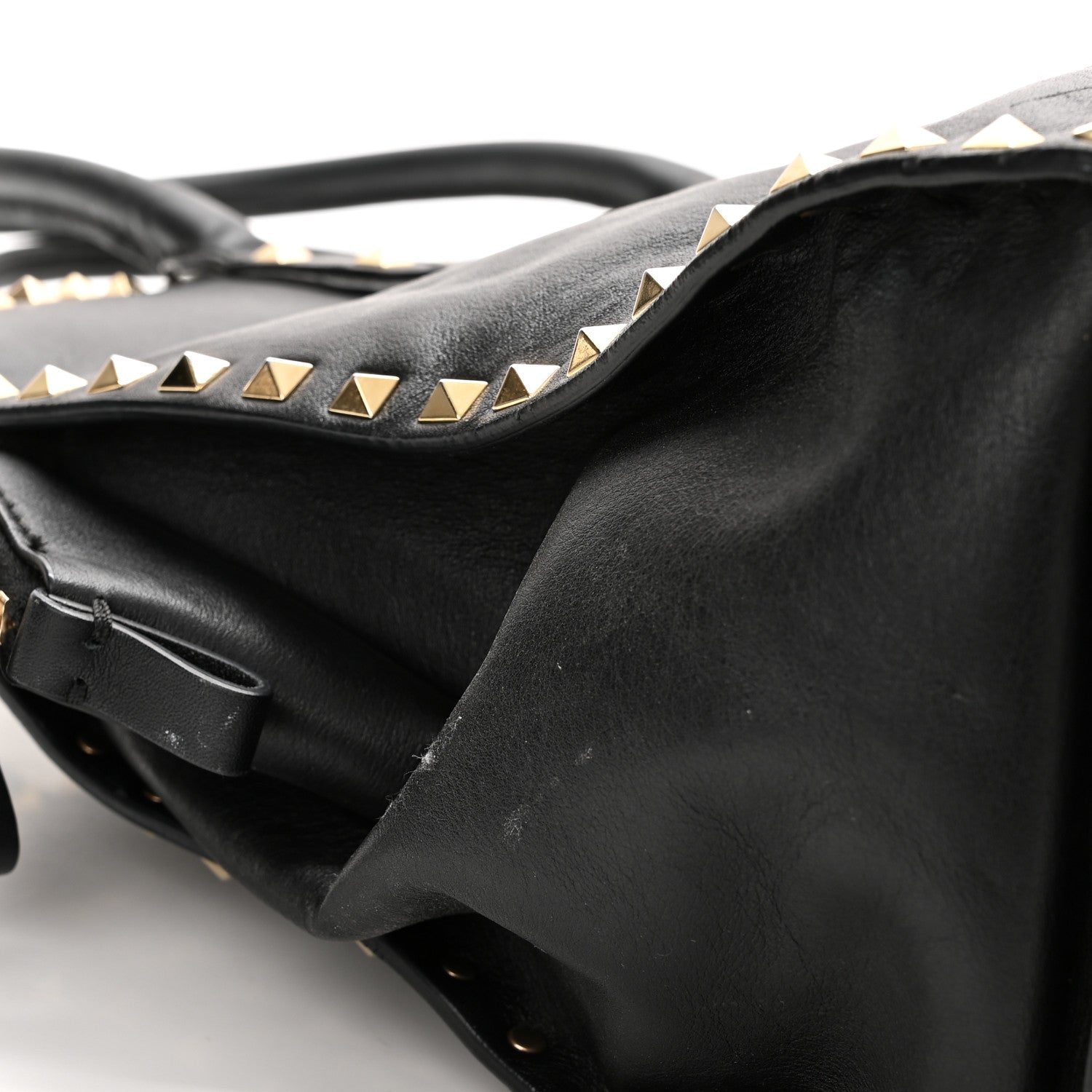 Valentino Garavani Vitello Rockstud Dome Shopper Black 12 of 14